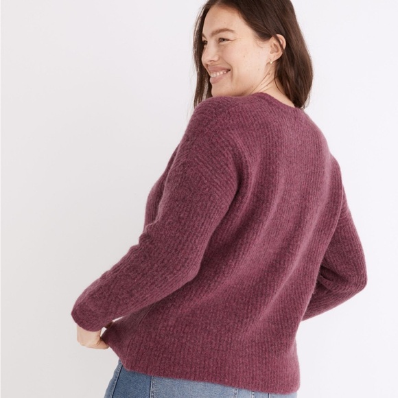 Madewell Belfiore Ribbed Pullover Sweater Wool and Camel Hair Sweater - Picture 2 of 8